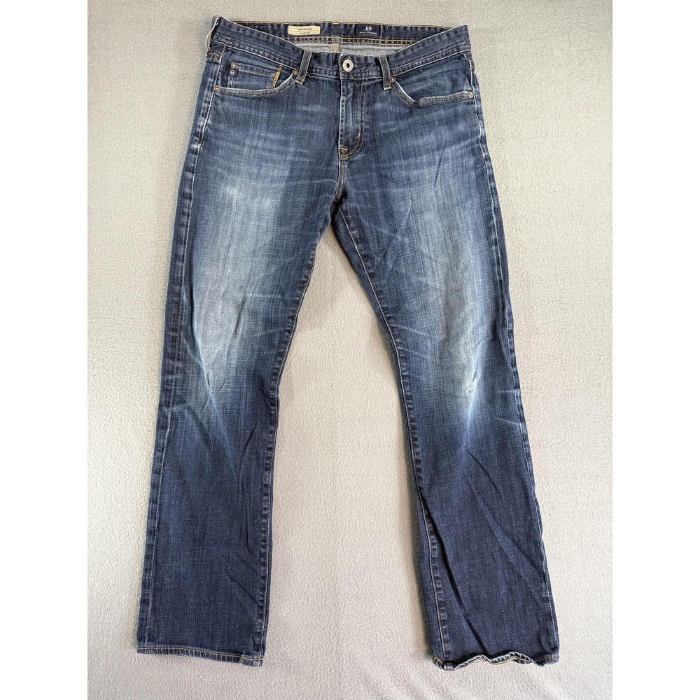 AG Adriano Goldschmied The Protege Jeans Mens 32x32 Blue Straight Distressed